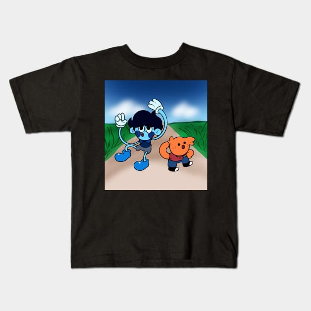 FunnyBoiJulius & Nonthings Kids T-Shirt by Funnyboijulius